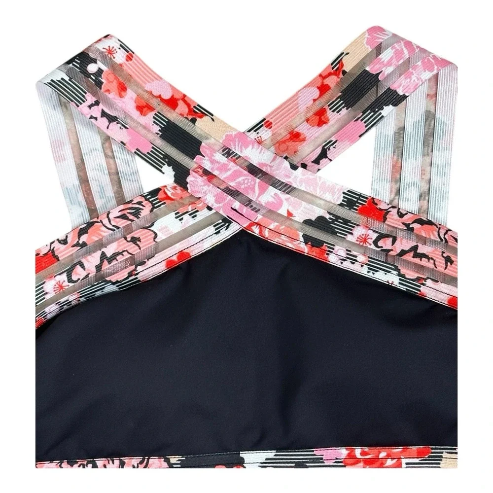 Kenneth Cole New York Women's Sweet Sakura Cross Strap Neck One‎ Piece SZ: SMALL